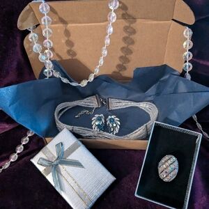 AB Silver and Blue Jewelry Set
